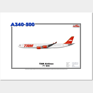 Airbus A340-500 - TAM Airlines (Art Print) Posters and Art